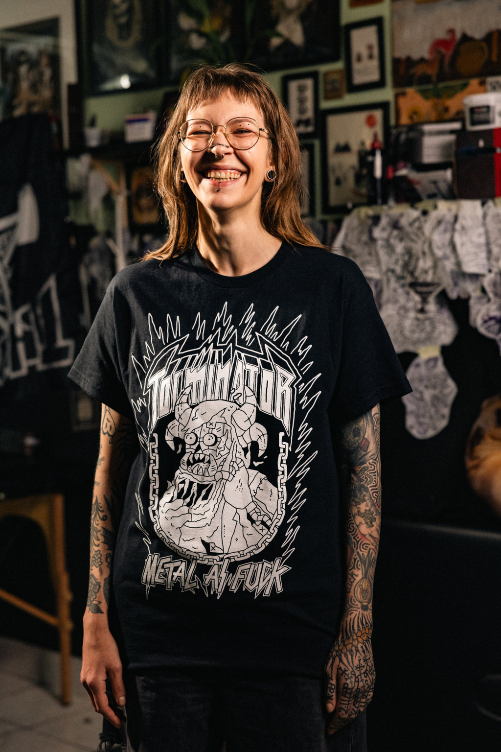 Majica Metal As Fuck 2024 Program ČRNOBELA