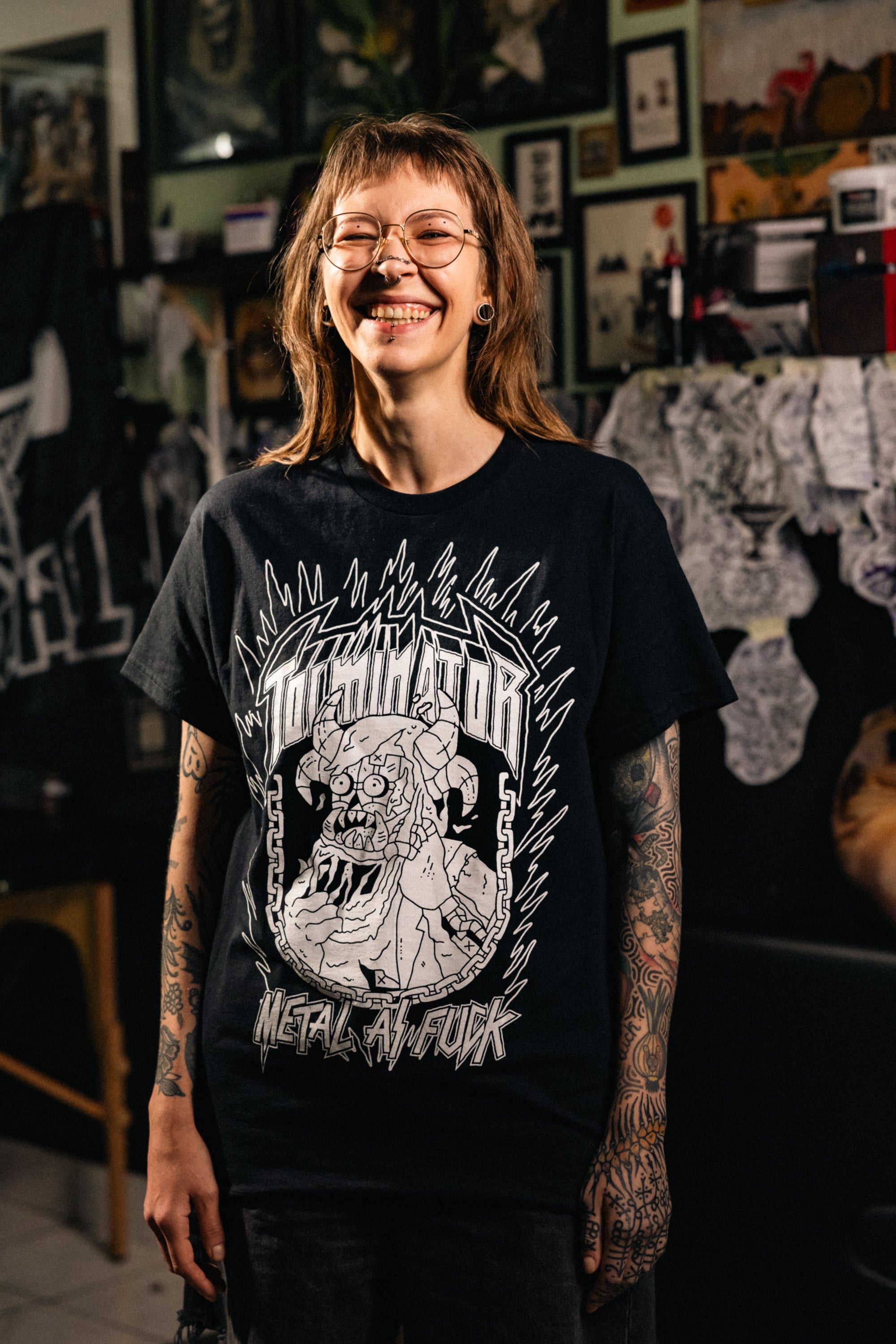 Majica Metal As Fuck 2024 Program ČRNOBELA