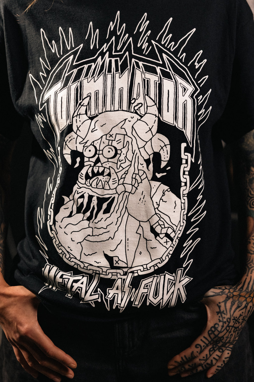 Majica Metal As Fuck 2024 Program ČRNOBELA