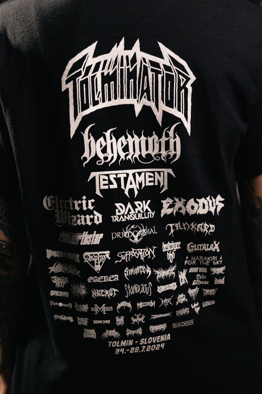 Majica Metal As Fuck 2024 Program ČRNOBELA