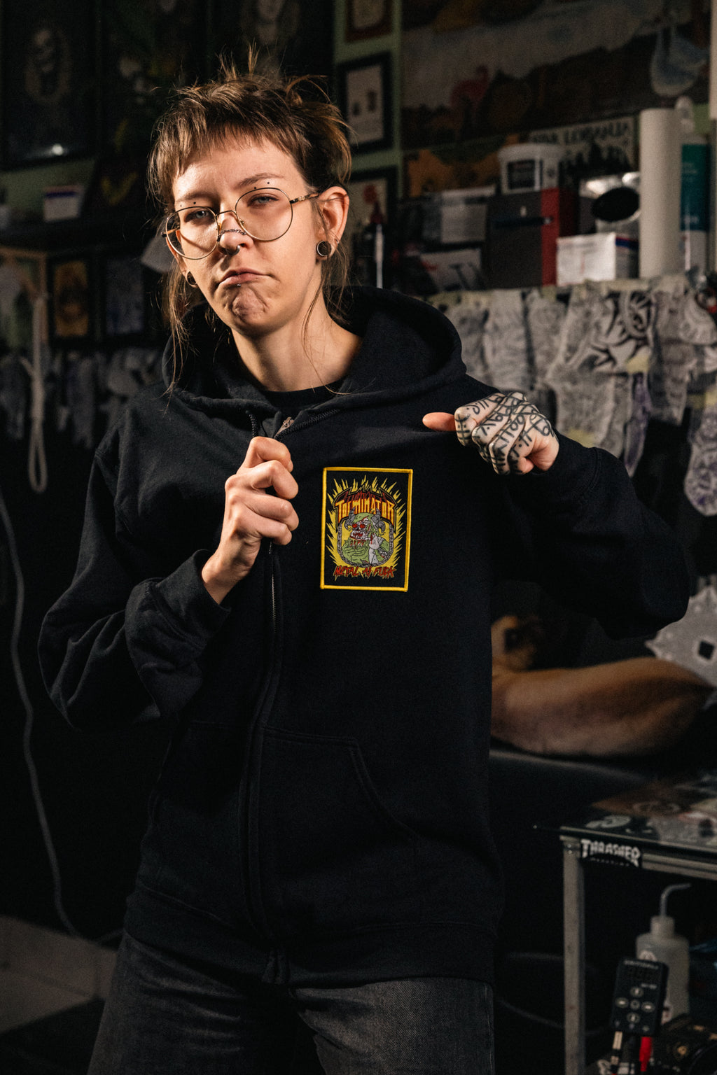 Pulover s kapuco z zadrgo, Metal As Fuck