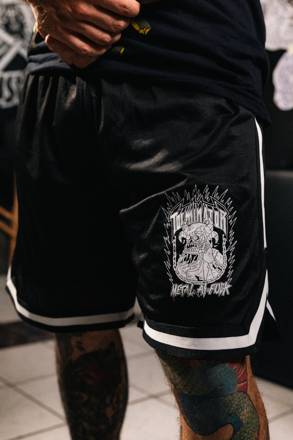 Mrežaste kratke hlače Metal As Fuck