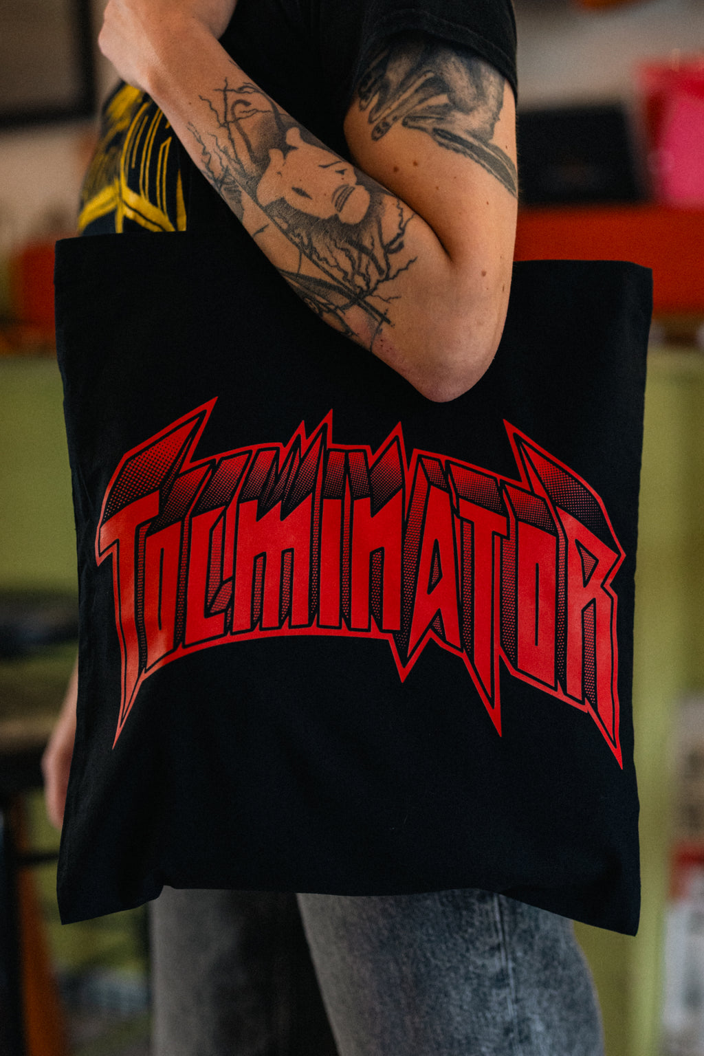 Logotip Tolminator - rjava torba